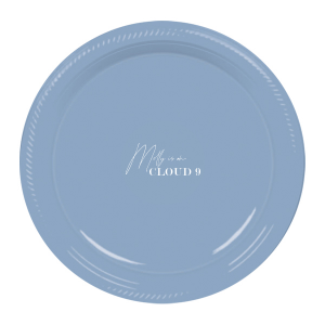 Meet this custom plate from our brand new collection Cloud 9 Bridal Shower and get ready for your next party asap. The romantic script and minimalist design will look stunning at your bridal shower and will be an elegant detail your guests will swoon over. 