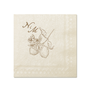 Why don't you choose a unique decoration for your next party? This chic Napkin with your initials written on it and a cute floral design will match perfectly. It will definitely give the vibe that you are looking for. 