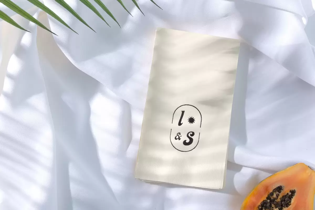 custom initials napkins