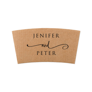 Choose a classic with the Stacked And Swirled Coffee Sleeve. The bespoke design showcases your devotion while remaining stylish and eye catching. 
