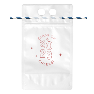 Celebrate your graduation with style with this personalized graduation drink pouch. Whatever you are graduating from, this custom alcoholic drink bag is a commemorative way to mark the next chapter of your life. And what better way than by having a party! 