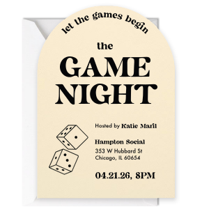 For all the game lovers out there, we got your back and give you an opportunity to vibe with this amazing Game Night Dice Invitation designed just for you! Surprise your closest ones! 