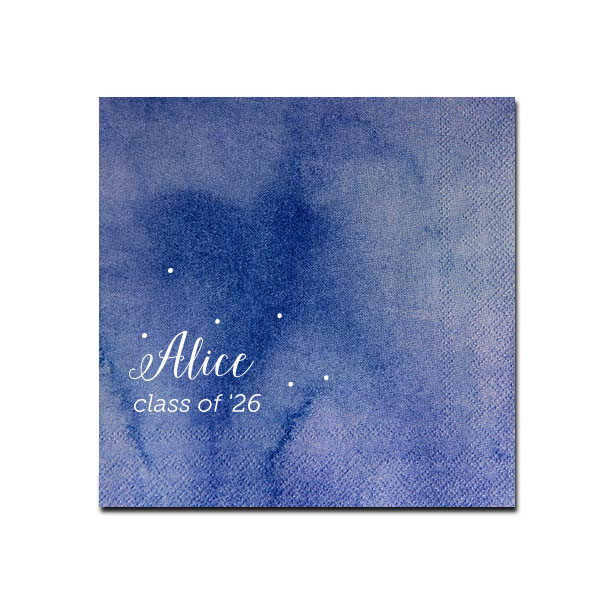 Commemorate your graduate’s achievement with our Sweet Dots Graduation Napkin. It gracefully features your graduate’s name in an elegant cursive, surrounded by six delicate dots that add a subtle sparkle. The class year, prominently displayed beneath, anchors this simple yet sweet tribute to their hard work and success.