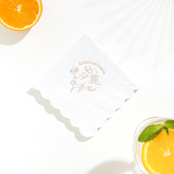 Yee Haw Scalloped Napkin