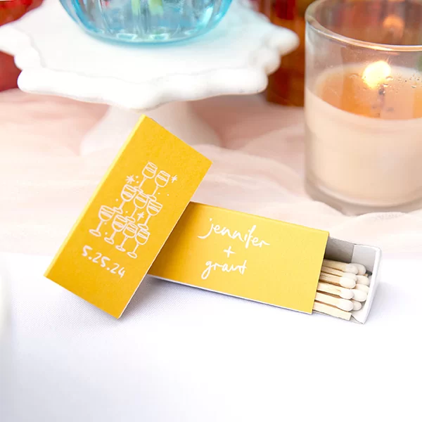 Kitschy Cocktail Hour Toasting Glasses Matches