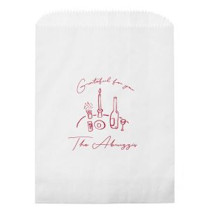 Time again to spend the holiday with friends and family- showcase your feelings towards them with the Grateful For You Bag. There's no better way to show your love for someone than by sending them home with one of these stylish bags filled with dinner leftovers. Stock with wine bottle to make handy gifts bags for guests of gracious hosts. High customizable to fit your unique holiday needs.