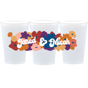 Retro Floral Names Photo Full Color Custom Cup