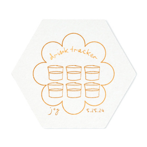 Kitschy Cocktail Hour Drink Tracker Coaster