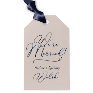 We're Married Bold Script Gift Tag