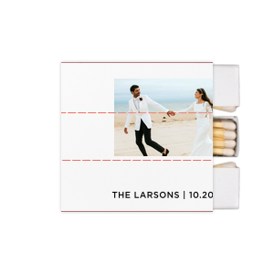 Our personalized White Classic Custom Photo Matchbox with Matte Black Ink Digital Print Colors and Matte Fuchsia Ink Digital Print Colors will add that special attention to detail that cannot be overlooked.