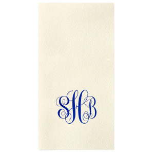 Embrace sophistication with the Fancy Flourish Monogram Napkin, where intertwined initials become art amidst swirls and elegant flourishes. This elegant design offers a bold, personalized statement, perfect for adding a luxurious touch to any event. 