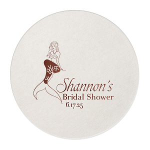 Our personalized Blush with Kraft back Nouveau Coaster with Satin Teal / Peacock Foil has a Mermaid graphic and is good for use in Trendy, Beach/Nautical, Outdoors themed parties and will look fabulous with your unique touch. Your guests will agree!