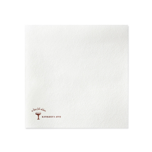 Embrace the whimsy with the A Tini Bit Older Birthday Napkin, featuring a chic, hand-drawn martini glass. The phrase "A tini bit older," scripted above the illustration, brings a playful note to the celebration. Customize beside the glass with your name and the milestone birthday in a classic serif font, adding a personal and stylish twist to your festivities.