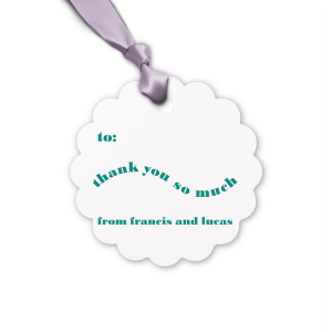 Meet our new customizable Thank You So Much Letterpress Tag with an amazing graphics together with your name branded on it. Showcase your style in every detail of your party's theme!