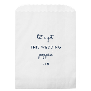 ForYourParty's elegant White Goodie Bag with Matte Navy Foil can be customized to complement every last detail of your party.