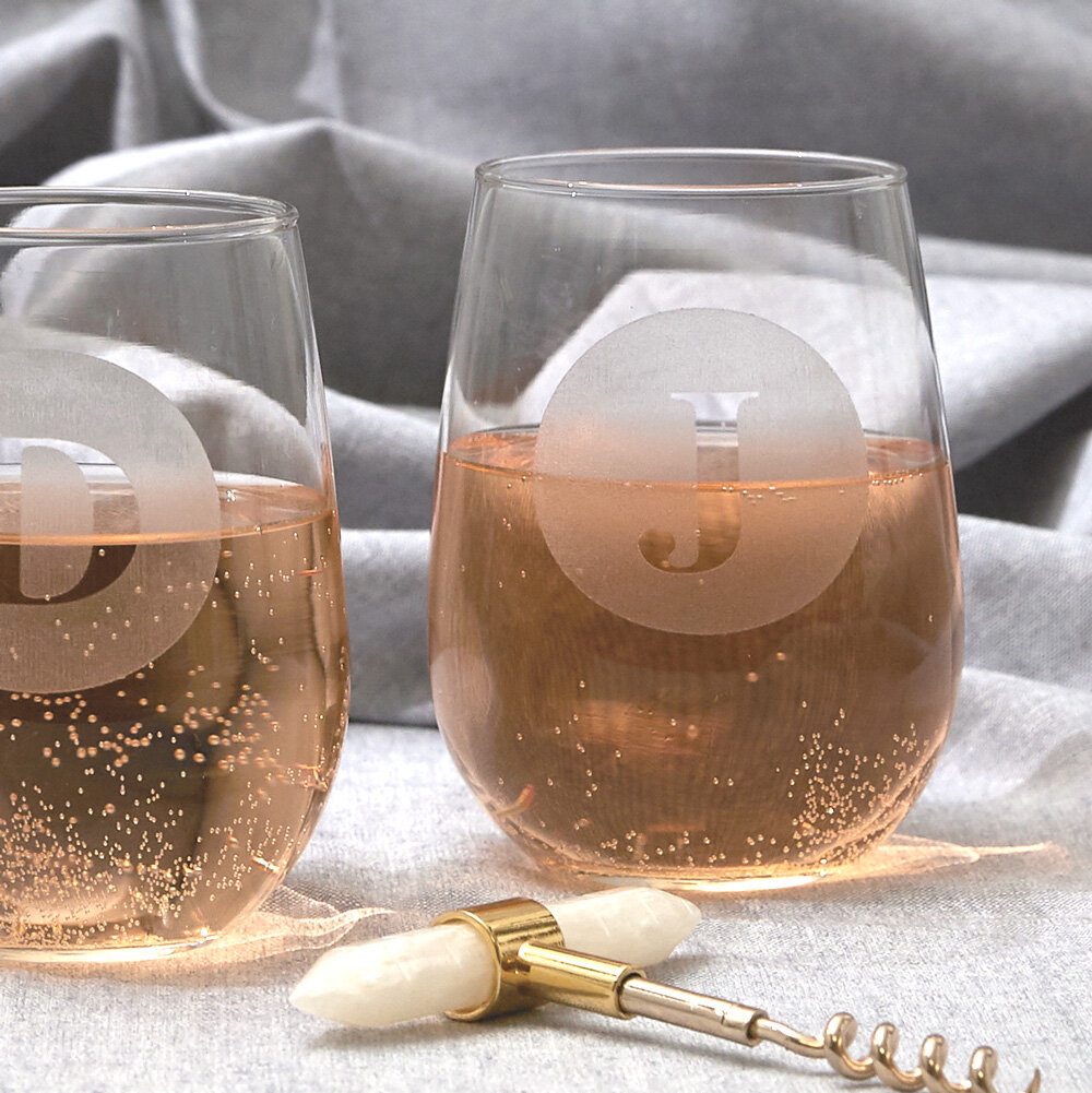 add engraved personalized glassware to your anniversary dinner plans this year