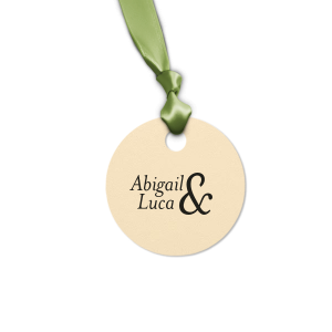 ForYourParty's elegant Poptone Mint Oval Gift Tag with Shiny Copper Foil will give your party the personalized touch every host desires.