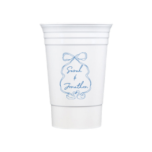 Pair your next party event with the stylish Swan Lovers Cup. The elegant design features two swans mirroring your own partnership. Customize the cup in your choice of style and color to best reflect you and your partner's unique love.