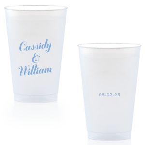 Showcase simplicity and elegance with the Relaxed Couples Name and Date Cup. The no nonsense design makes a direct impression to showcase your big event. Perfect for weddings, engagements, anniversaries or most other events, the highly customizable text leaves plenty room for personalization to make your event unique as your partnership.
