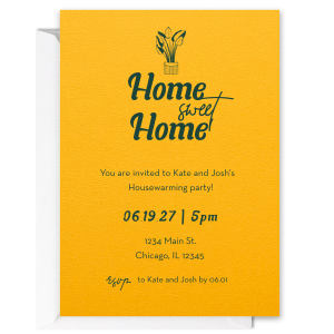 Our custom Plants Home Sweet Home Invitation just arrived with this amazing design vibing for your next event. Put your name on it together with your info and you are ready! 
