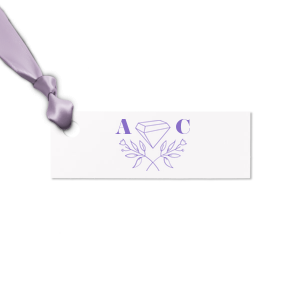 The Diamond Letterpress Tag with an amazing graphics with branches and your initials on will give that final touch on your party. Let it leave unforgettable moments!  