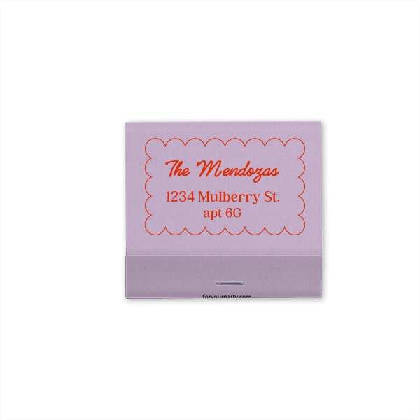 Scalloped Hearth Address Matchbox