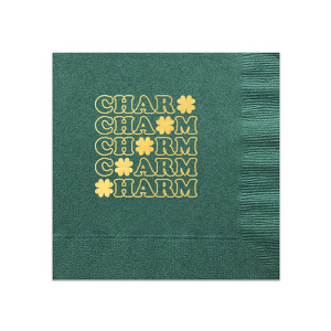Meet our new napkin with Charm Clover graphics which will look awesome on St.Patrick's Day! Decorate in style - give your guests a nice welcoming greeting! They will love it!