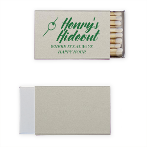 Are you looking for a fancy Matches with your business name on it? This Olive Bar Name Match would be a perfect way to promote your company and make it even more unique! Put your name on it and you are good to go! 