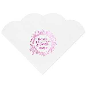 ForYourParty's elegant White Cocktail Napkin with Shiny Fuchsia Foil has a Peony Circle Frame graphic and is good for use in Floral, Frames, Wedding themed parties and can't be beat. Showcase your style in every detail of your party's theme!