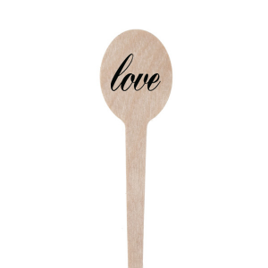 This elegant Round Stir Stick with Matte Black Foil features a Love graphic. Designed by Martha Stewart Weddings, this bar accessory is sure to impress!