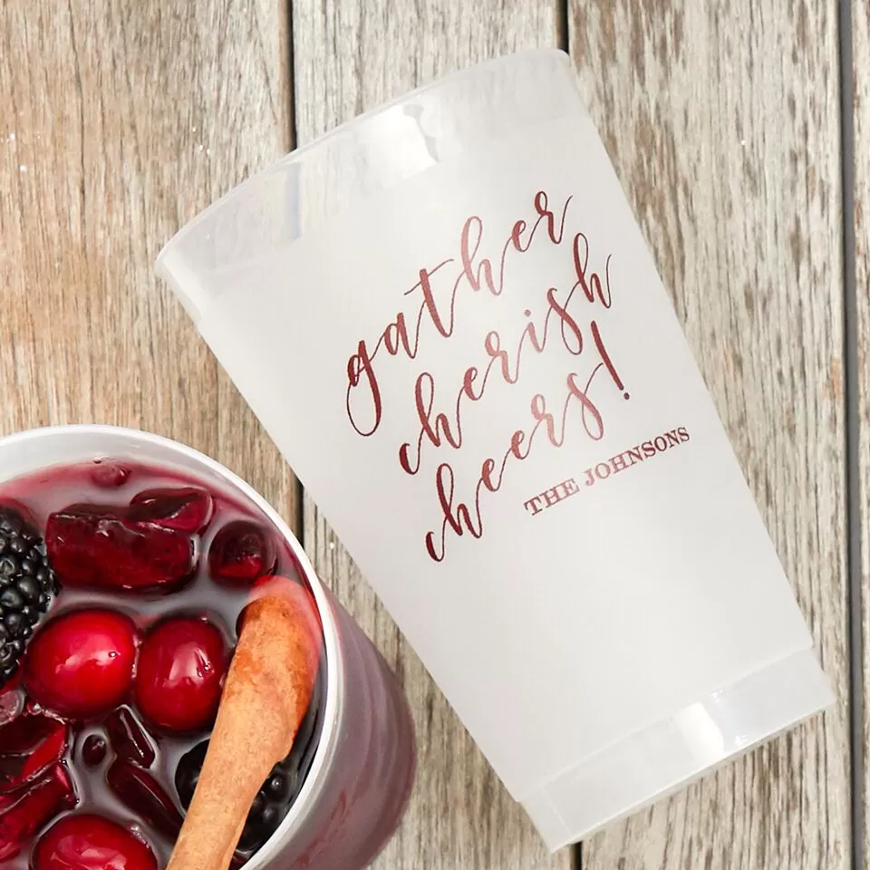 personalized holiday frost flex cup