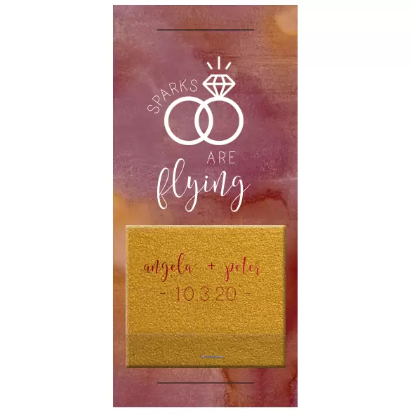 Wedding Matches Paired With Sparkler Sleeve