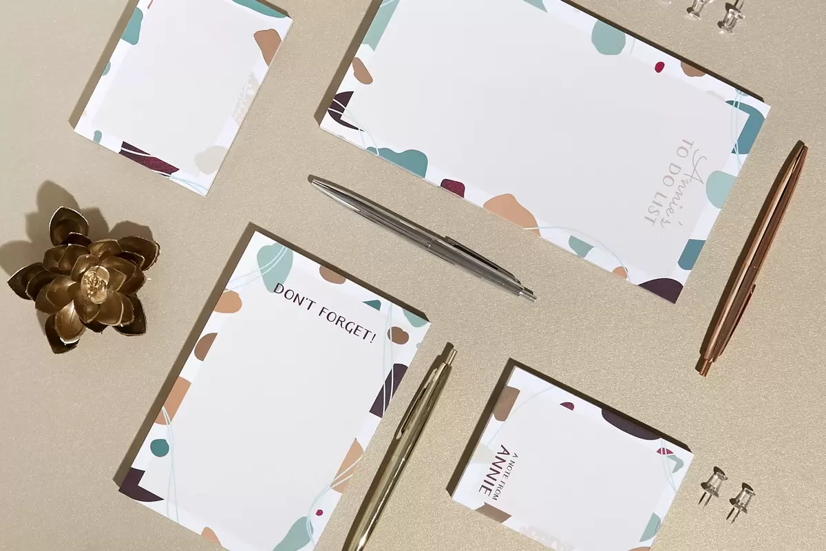 Custom notepads are a great stocking stuffer idea!