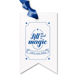 Our new All We Need Is Magic Letterpress Gift tag would be a nice fit on your gift. It is most used in holiday themed parties when magic is most needed! Surprise them!