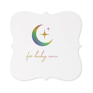 Over The Moon Baby Shower Coaster