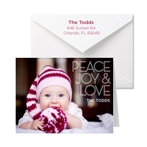 Our custom White Custom Photo Large Note Card with Matte White Ink Digital Print Colors and Matte Dark Magenta Ink Digital Print Colors will look fabulous with your unique touch. Your guests will agree!