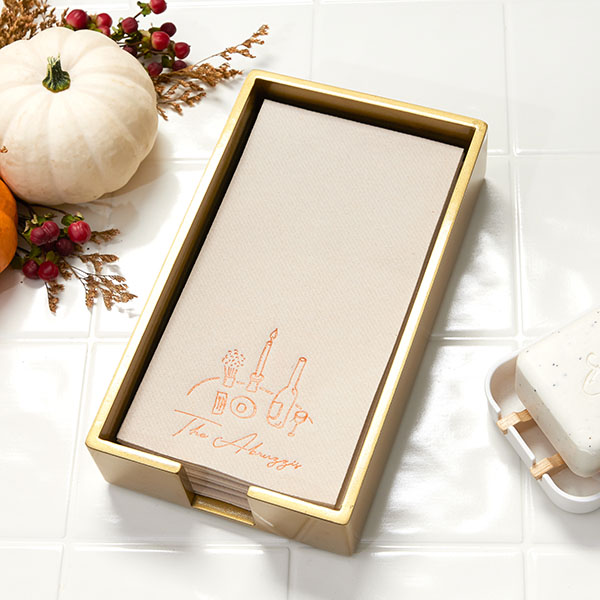 Thanksgiving napkin in holder