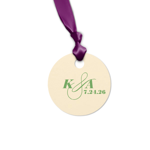 Our personalized Poptone Mint Large Round Gift Tag with Shiny 18 Kt Gold Foil will add that special attention to detail that cannot be overlooked.