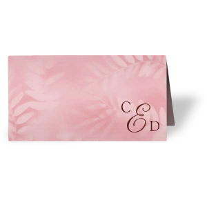 ForYourParty's elegant Leaf Cherry Classic Place Card with Shiny Merlot Foil can be customized to complement every last detail of your party.
