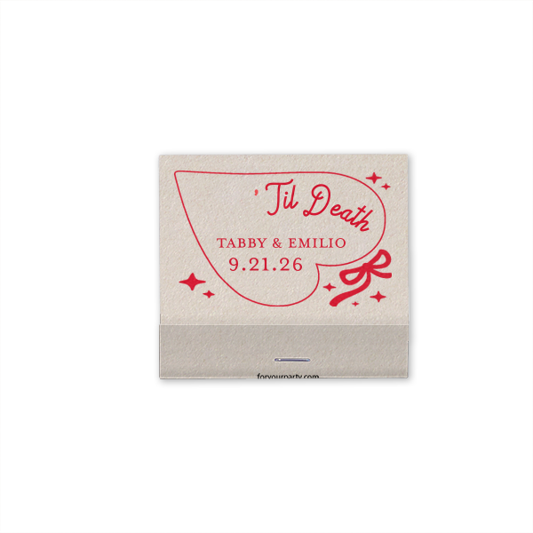 Til Death Heart Matchbook