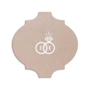 Cheers to love with the Diamond Wedding Ring Initials Coaster, where a dazzling diamond meets its match in an interlocked band. Initials find a charming home within each ring, crafting a coaster that's as unique as your 'I do's.