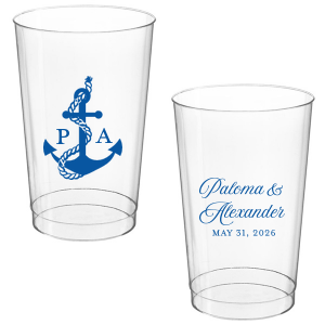The Sailboat Nautical Nuptial Cup makes a splendid addition to toasting on the coast! Featuring a two-sided design, the anchor graphic makes for great maritime or coastal themed events. Customize the opposing side's text to convey your own heartfelt message! 