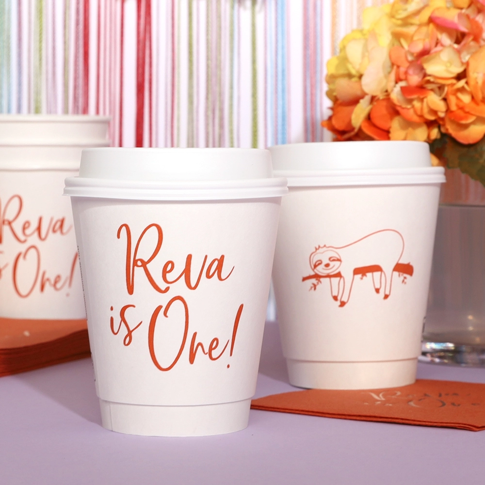 add personalized paper cups to your child's birthday party supplies with For Your Party