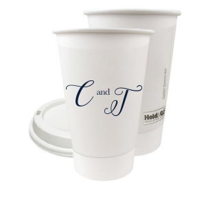 16 oz. Personalized White Mr. & Mrs. Disposable Plastic Cups – 40 Ct.