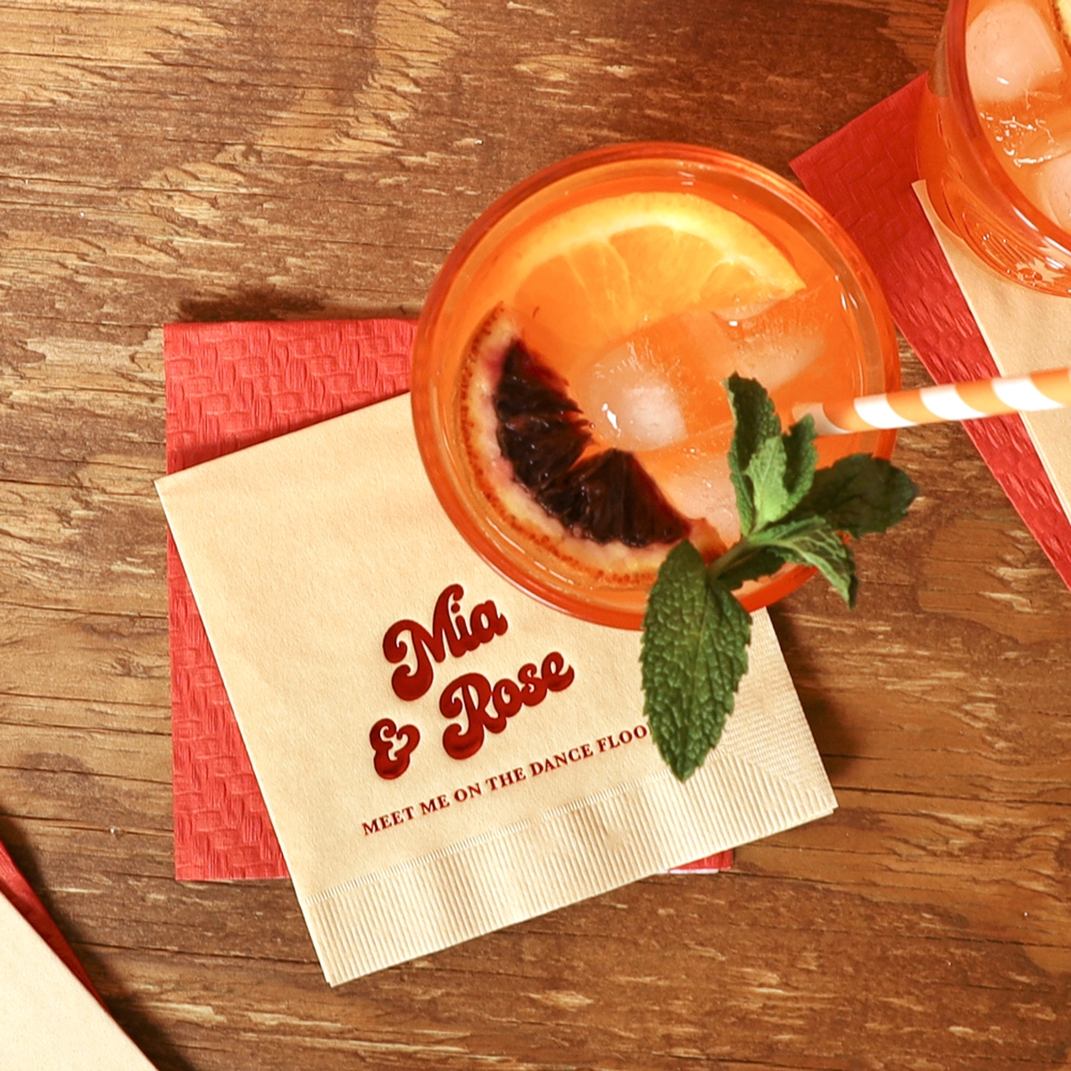 shop the Mod Mediterranean collection custom cocktail napkin