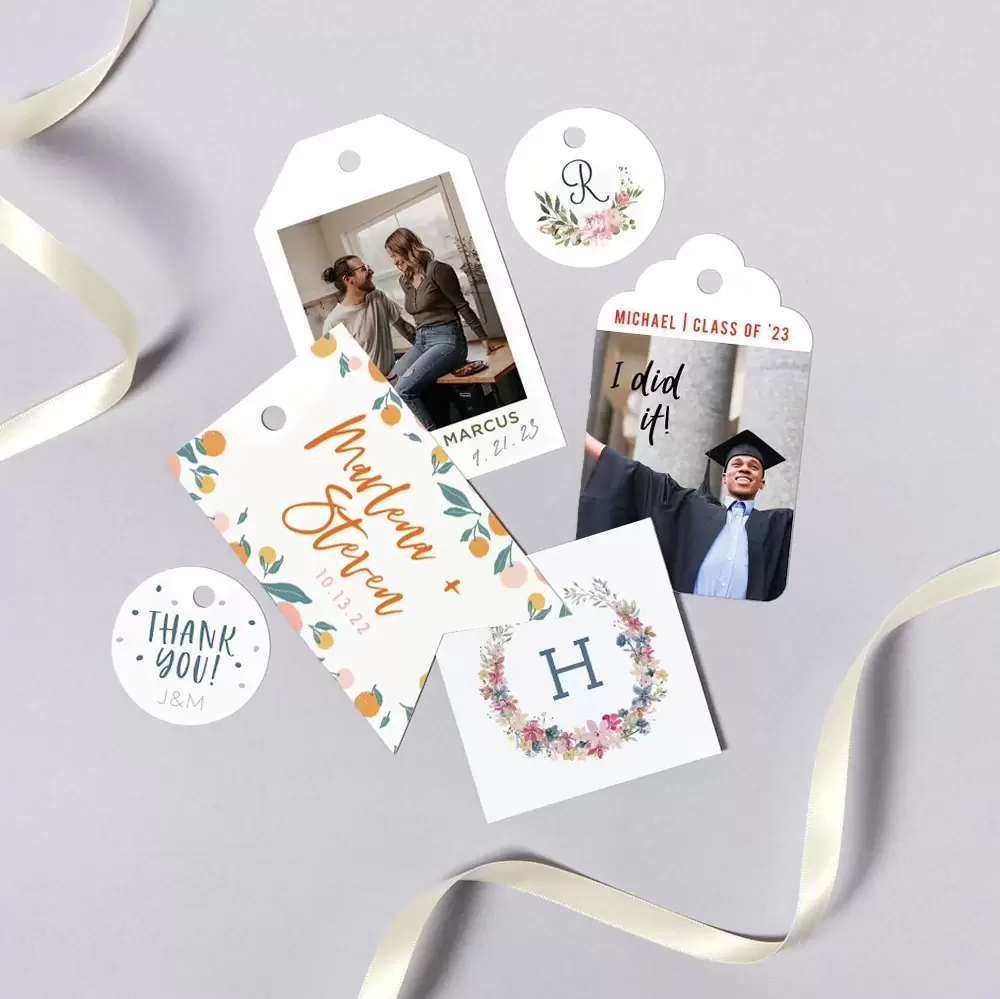full color gift tags add a special touch to graduation gifts