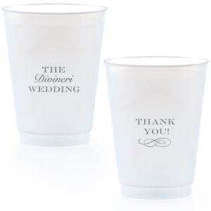 16 Oz. Personalized Frosted Wedding Reception Cocktail Party Cups –  Tippytoad
