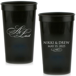 Celebrate forever and onwards with the At Last Couples Cup. Choose your cup and ink color along with personalized text to best customize your next party event. 