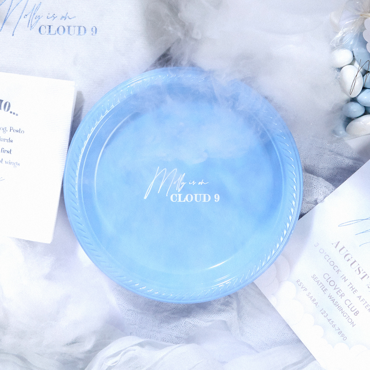 Cloud 9 Bridal Shower Plate