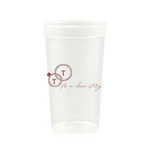 The It's A Love Story Cup will have your guests saying "Yes!" Commemorating the engagement of Taylor Swift and Travis Kelce, match your own special event with their whirlwind romance. Customize the text and style of cup to best match your special events unique vibes!